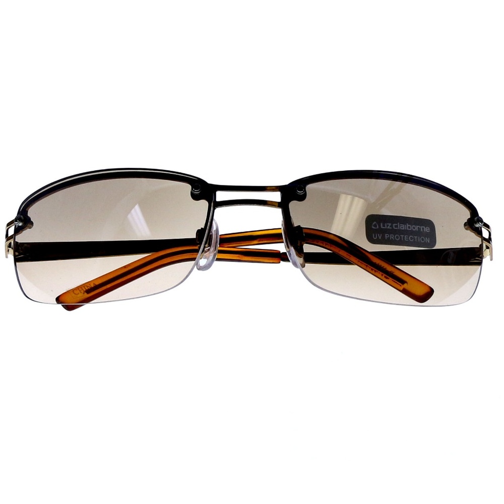 Liz Claiborne Gold-Tone Designer Semi-Rimless-Sun - Picture 5 of 7